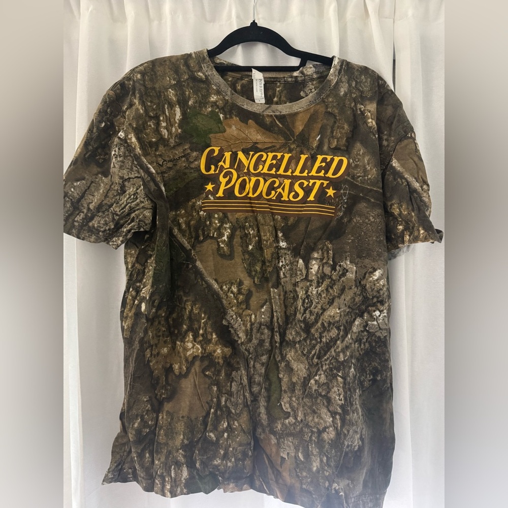 CANCELLED Podcast Camo Tour T Shirt - Larve